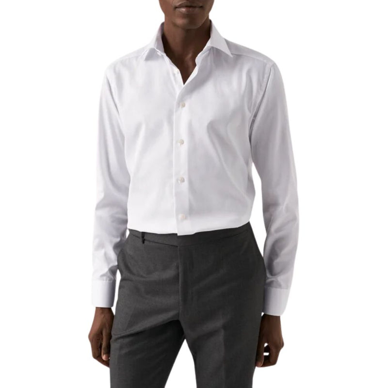 Signature Twill Contemporary Fit White Shirt