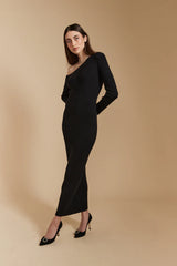 Single Sleeve Gown - Nero