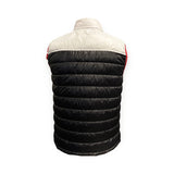 Puffer Vest in Black White and Red