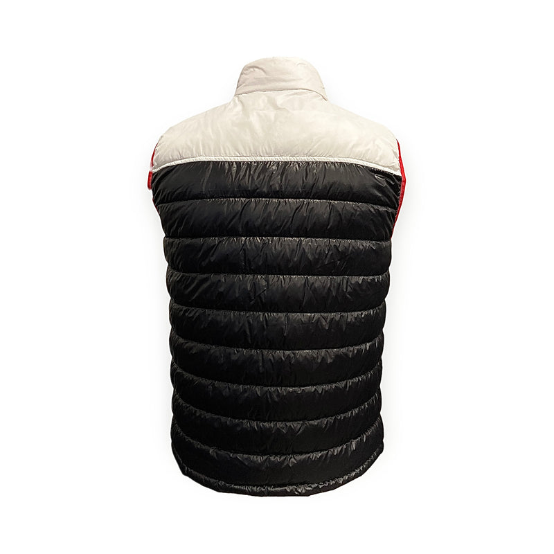 Puffer Vest in Black White and Red