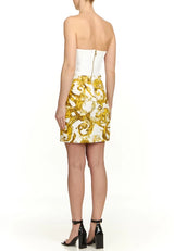 Baroque Bustier Mini Dress