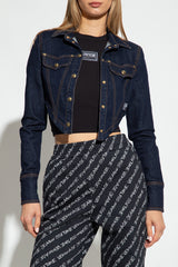 VJC Denim Corset-Style Zip Jacket