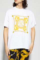 Baroque Square Logo T-Shirt in White