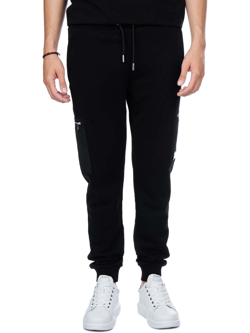 Black KL Trackpants with Cargo Pockets