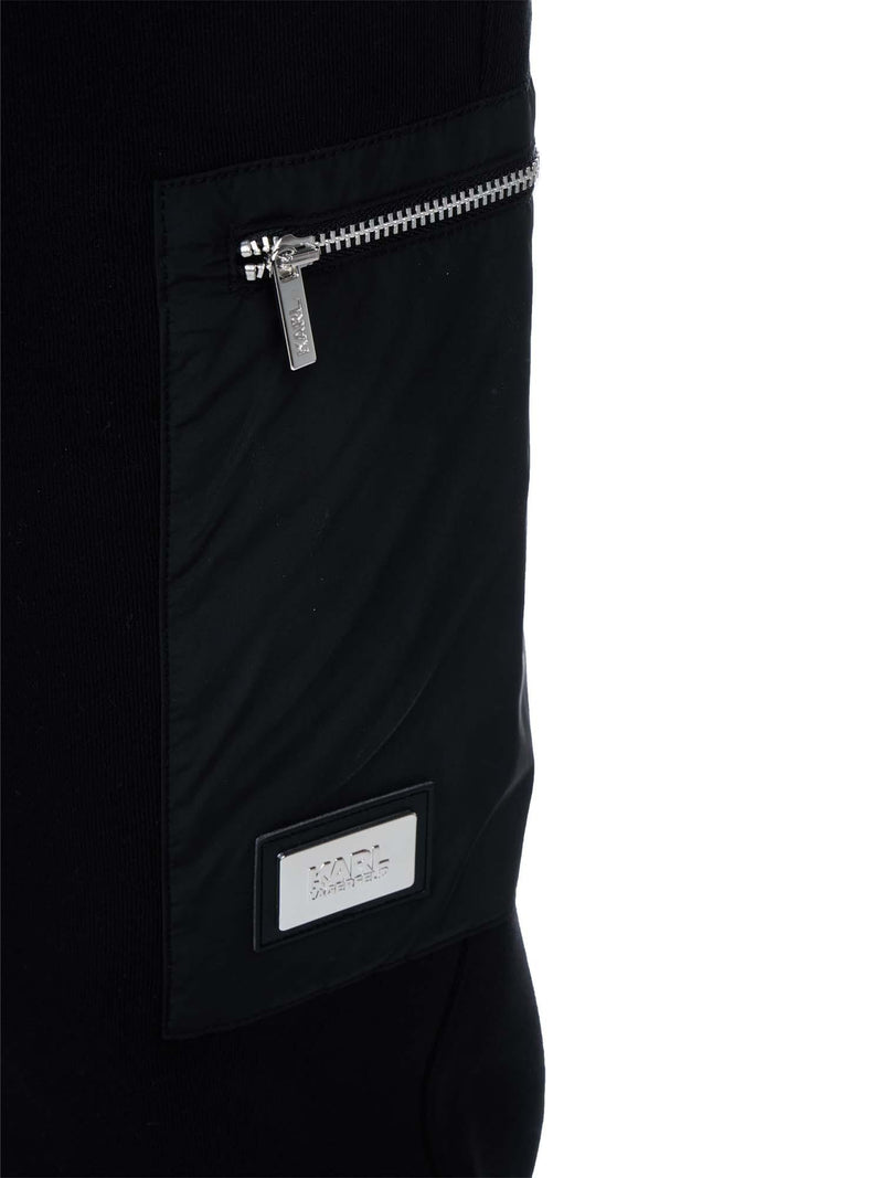 Black KL Trackpants with Cargo Pockets