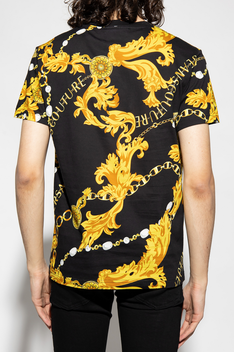 Chain Couture T-Shirt in Black/Gold