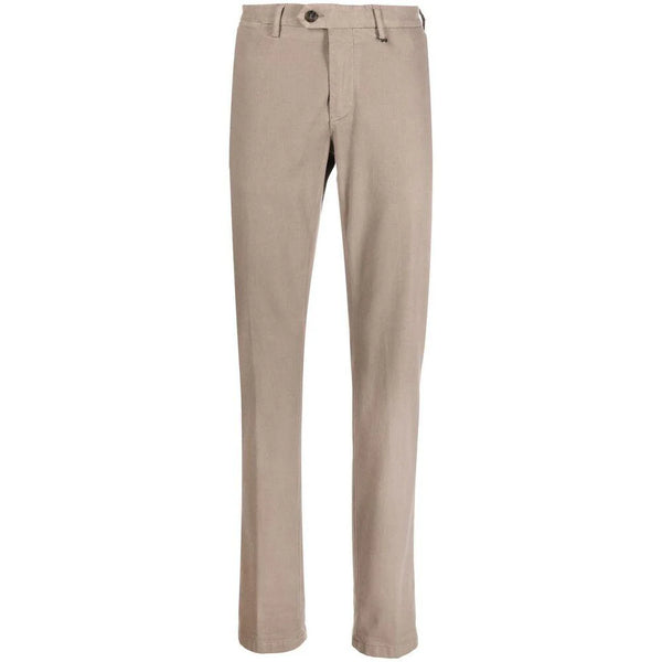 Beige Cotton Stretch Chino