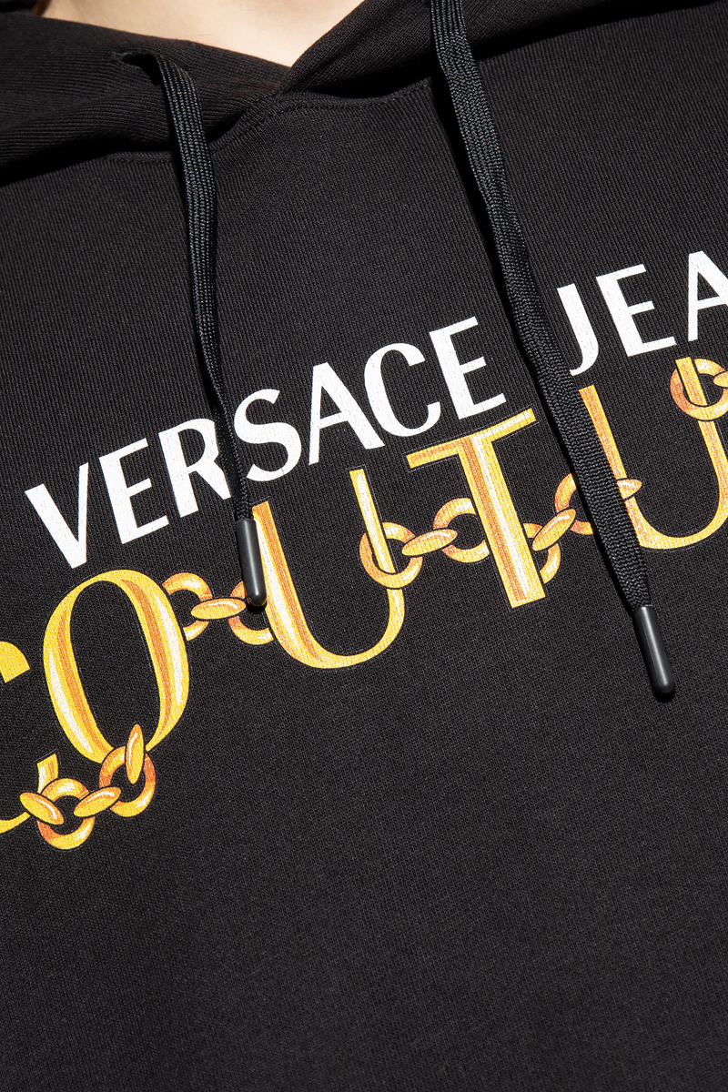 Chain Couture Hoodie in Black