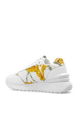 White and Gold Baroque Ladies Sneaker