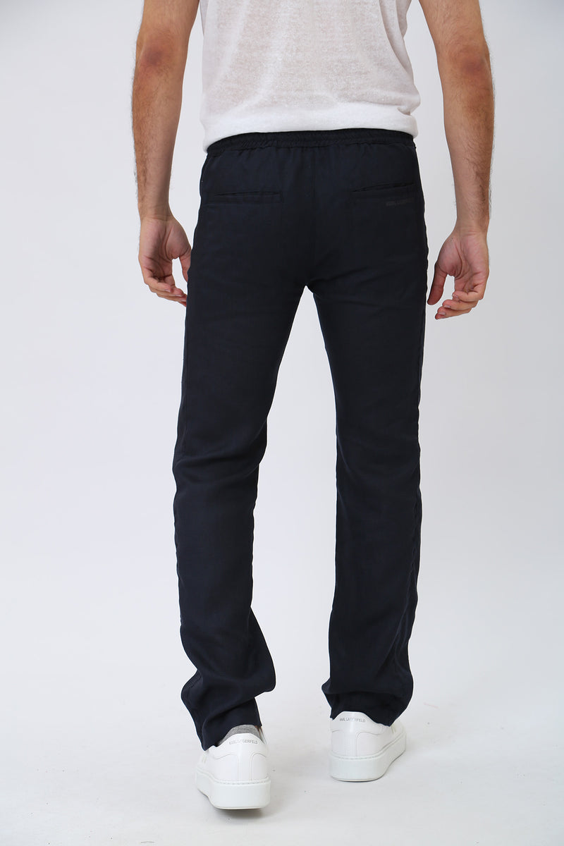 KL Linen Pants in Midnight Blue