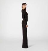 Black Backless Uniform Jumpsuit