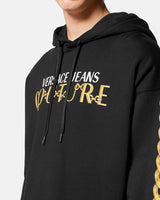 Chain Couture Hoodie in Black