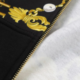 Black and Gold Baroque Zip Jacket
