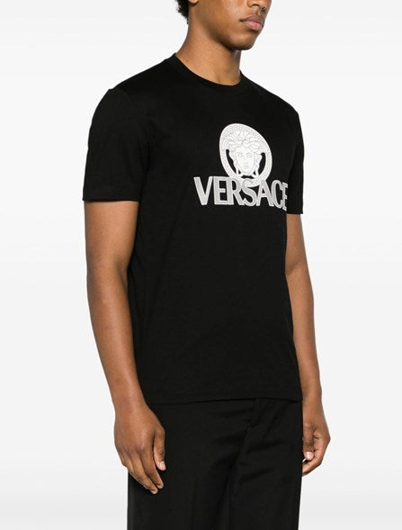Medusa Print Logo T-Shirt in Black