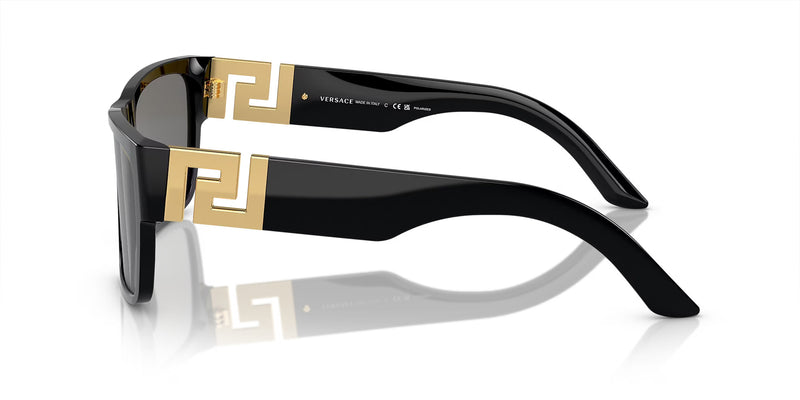 Black Sunglasses with Gold Greca Detail