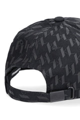 KL Black Cap with All Over Logo Print