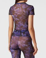 T-shirt Round Neck Sexy Pure Fit Flowers