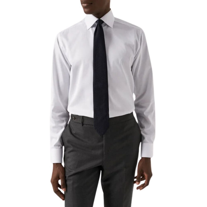 Signature Twill Contemporary Fit White Shirt