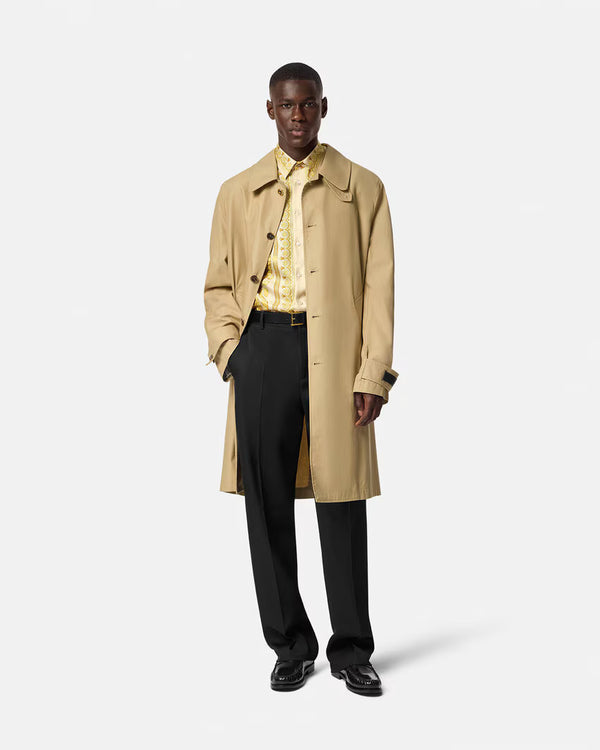 White/Gold Barocco Silk Shirt