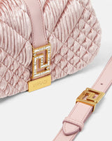 Greca Goddess Velvet Mini Bag in Pink
