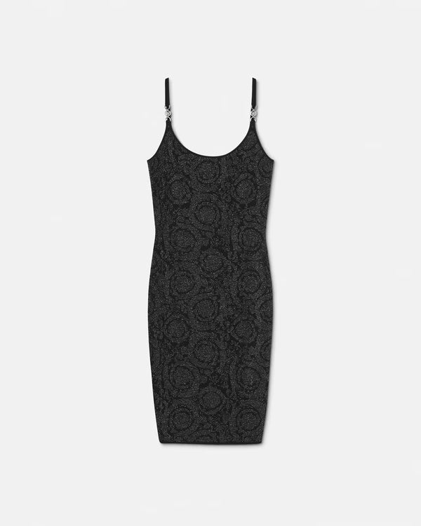 Barocco Textured Shimmer Midi Dress