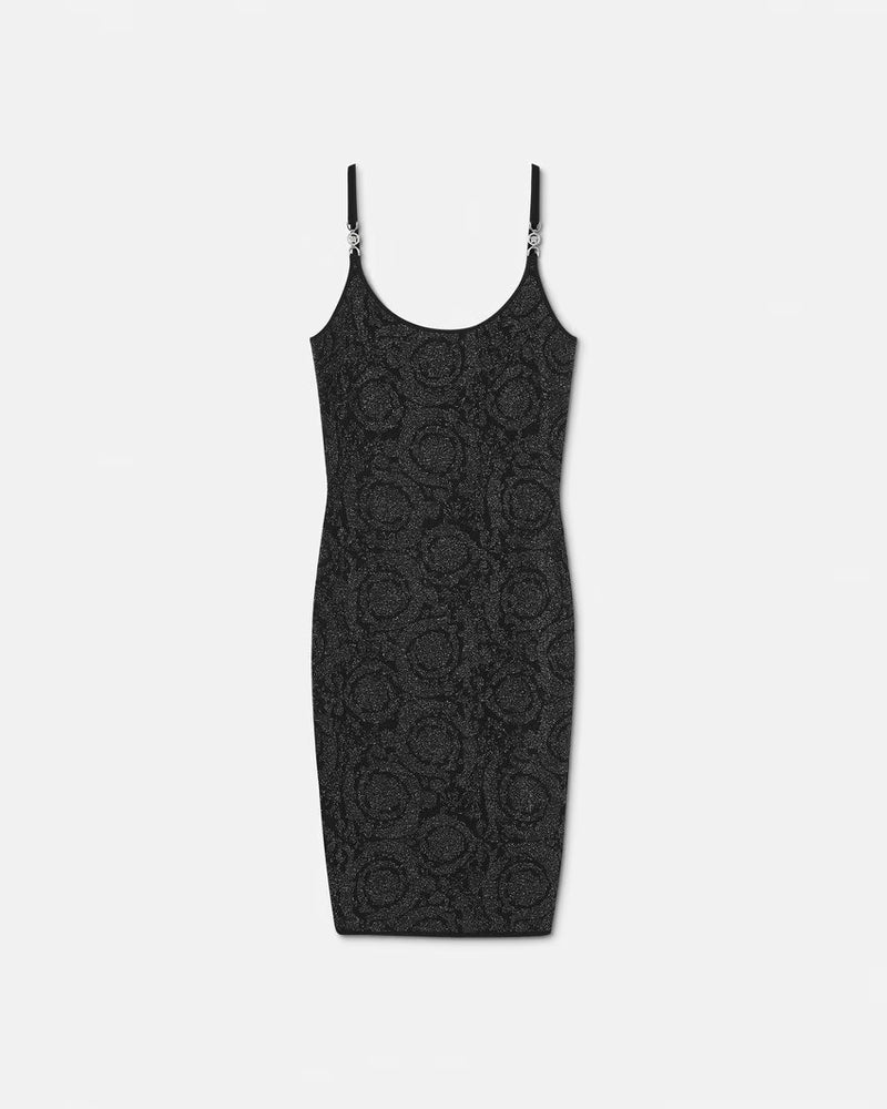 Barocco Textured Shimmer Midi Dress