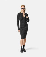 Barocco Textured Shimmer Midi Dress