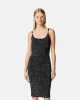 Barocco Textured Shimmer Midi Dress