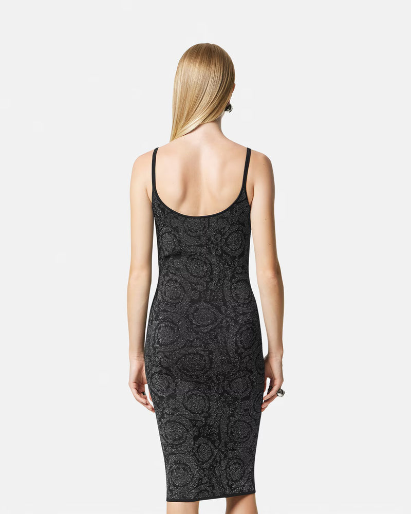Barocco Textured Shimmer Midi Dress