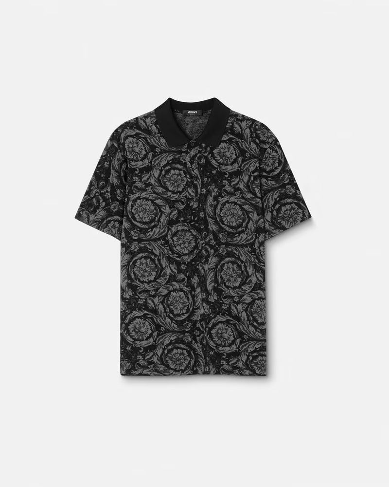 Grey/Black Barocco Polo Shirt