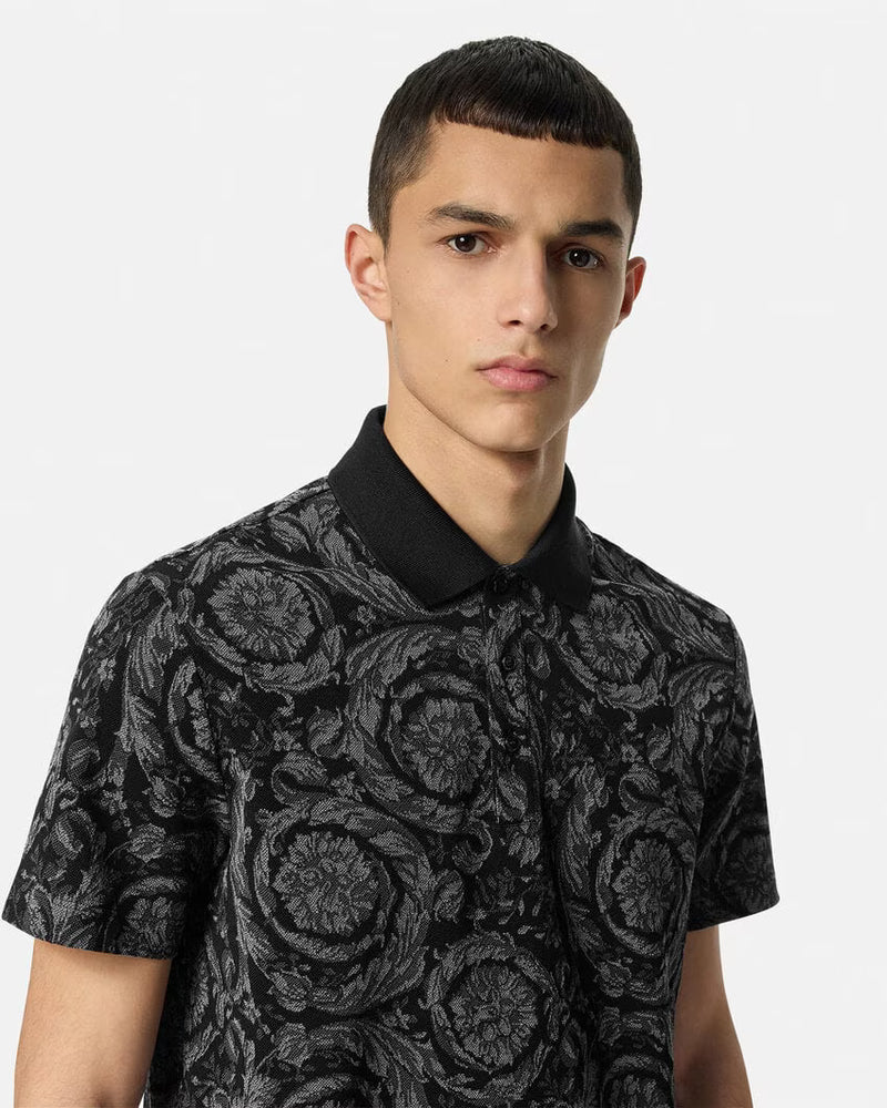 Grey/Black Barocco Polo Shirt