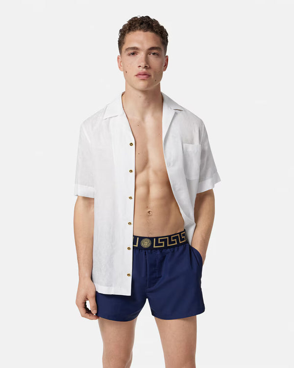 Greca Border Swim Boxers Navy