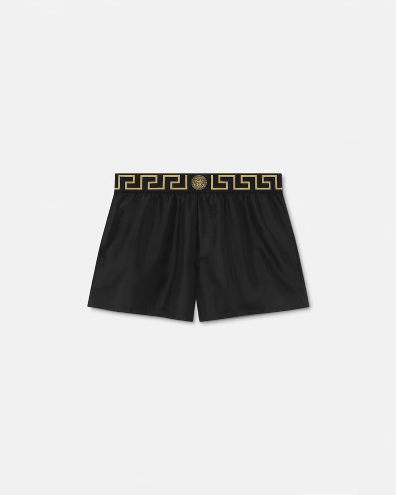 Greca Border Swim Shorts Black