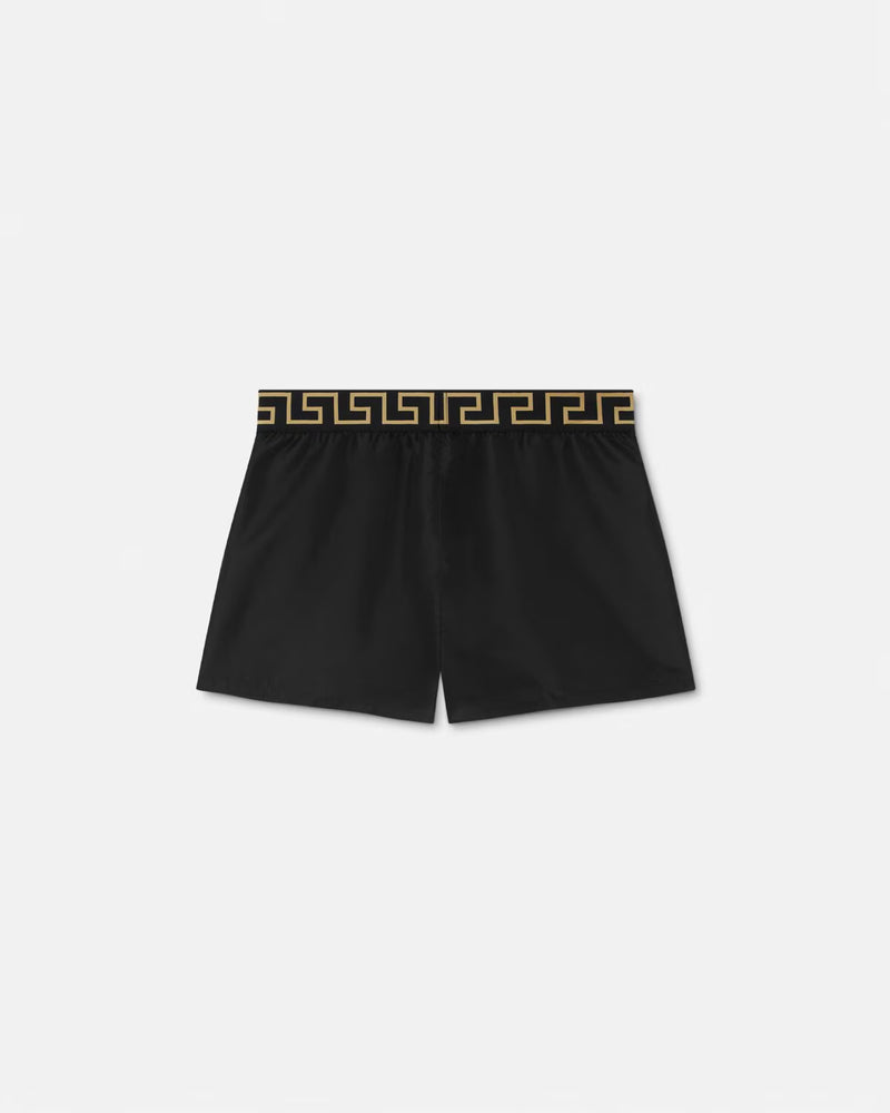 Greca Border Swim Shorts Black