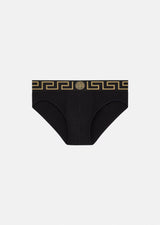 Black Greca Waistband Brief