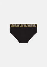 Black Greca Waistband Brief