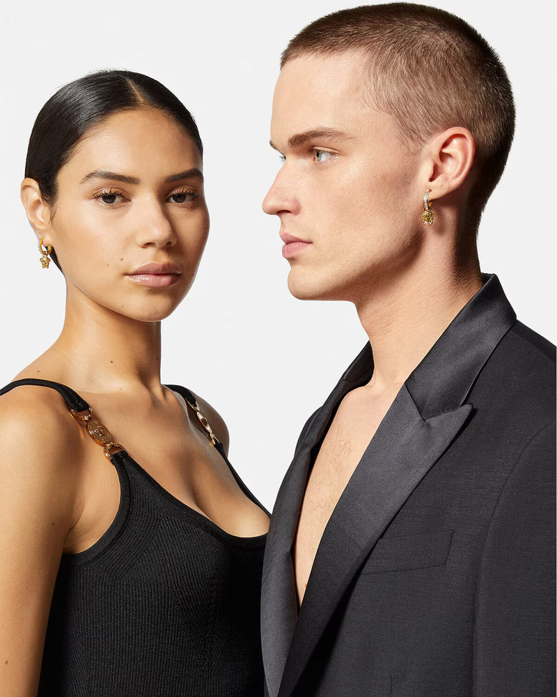 Crystal La Medusa Hoop Earrings