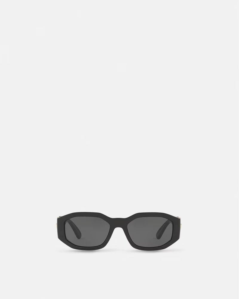 Medusa Biggie Sunglasses - Black and Gold