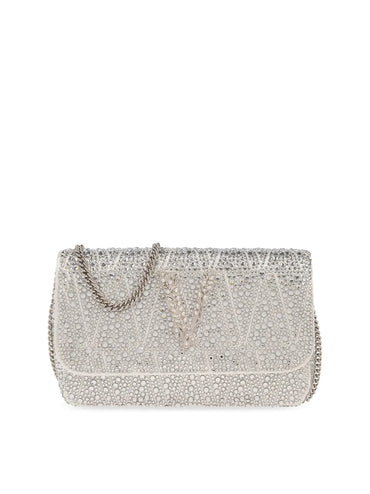 Virtus Silver Embellished Clutch