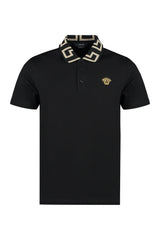 Black Greca Polo Shirt