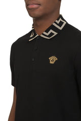 Black Greca Polo Shirt