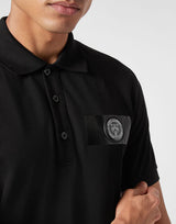 Black Polo with Logo Patch