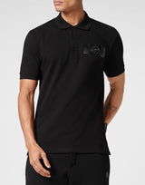 Black Polo with Logo Patch