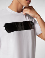 T-shirt Round Neck SS Black Brush