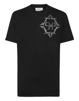 Black T-shirt Round Neck SS Chrome