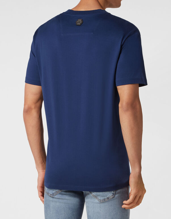 Dark Blue T-shirt Round Neck SS Skull&Bones