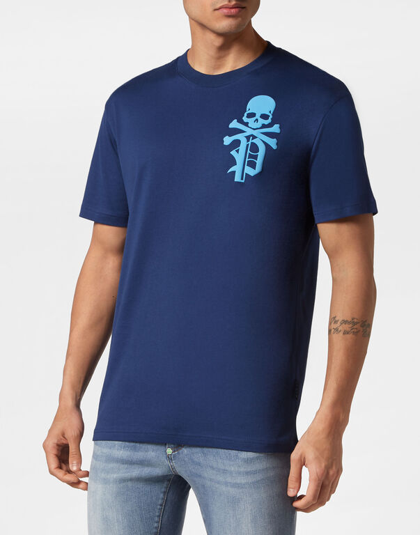 Dark Blue T-shirt Round Neck SS Skull&Bones