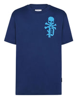 Dark Blue T-shirt Round Neck SS Skull&Bones