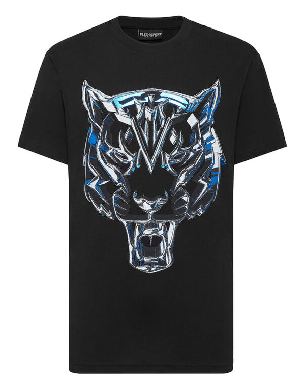 T-Shirt Round Neck SS Blue Chrome Tiger