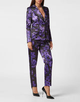 Purple Duchesse Blazer Flowers